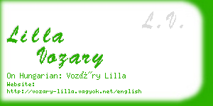 lilla vozary business card